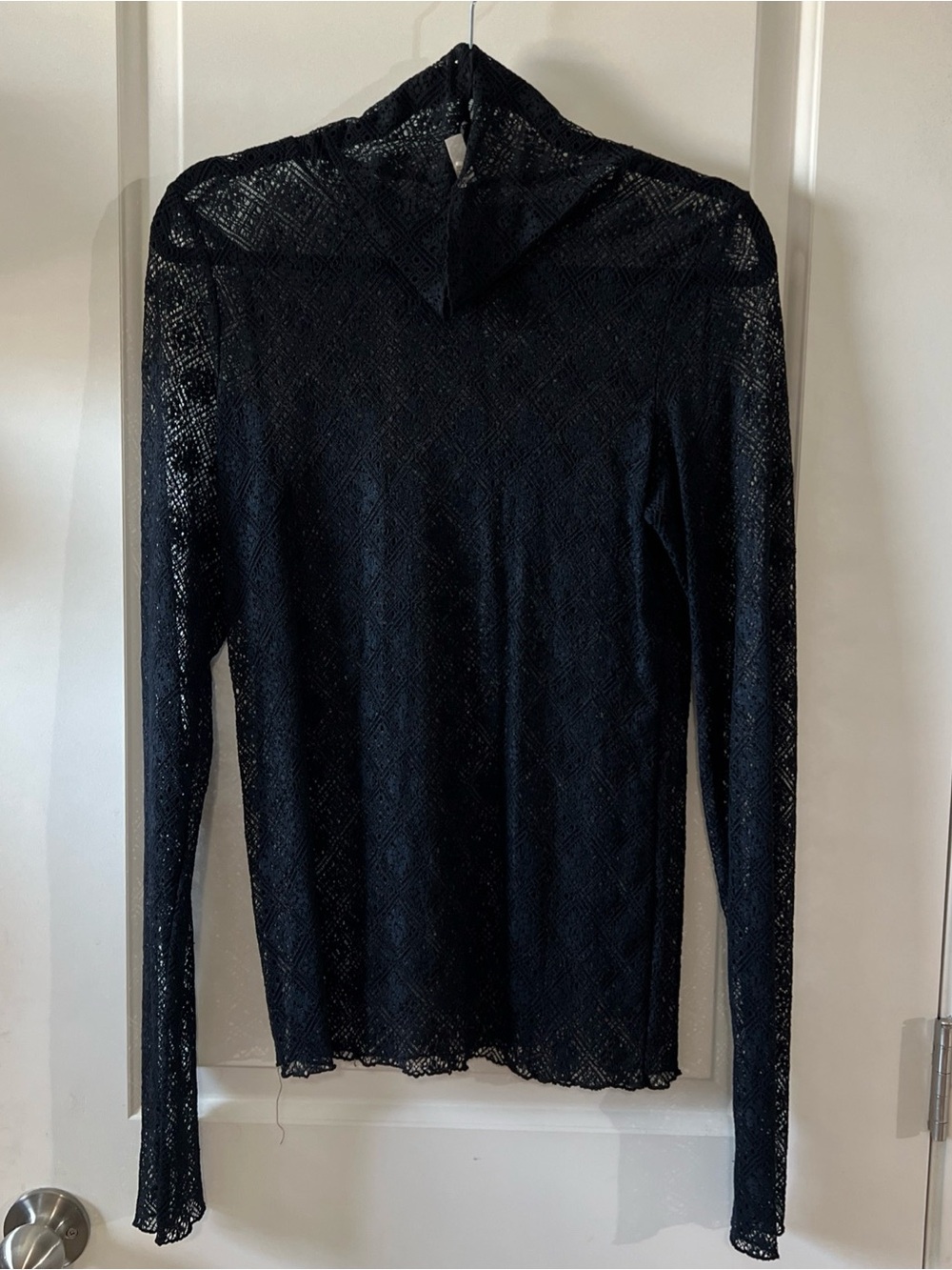 Intimately Free People Lace Mock Neck Layering Long Sleeve